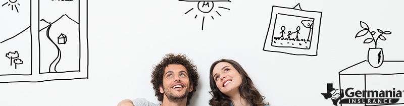 Young couple thinking about how to decorate their rental home.