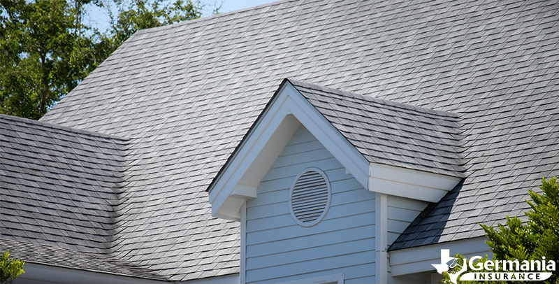 A house with asphalt shingles, demonstrating the different types of roof shingles.