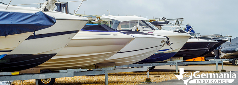 A line of boats stored out of water