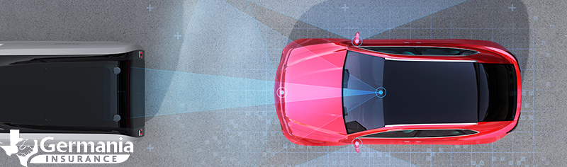 An image demonstrating collisions avoidance and lane departure systems