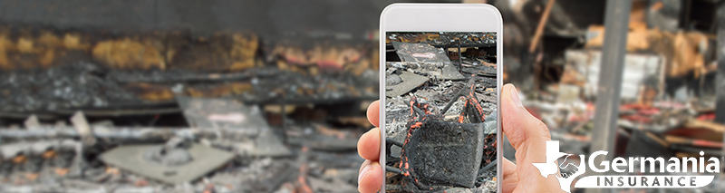 Using  mobile app technology to handle a property damage insurance claim.