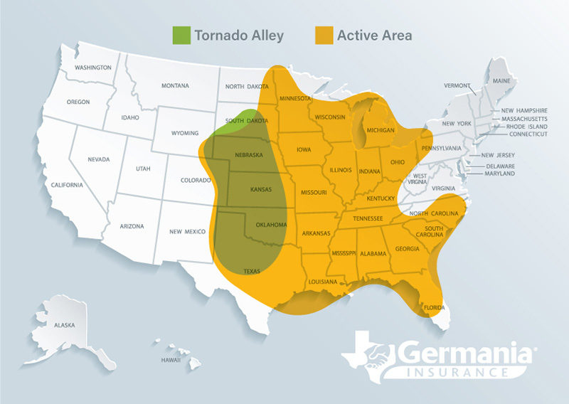 The true Tornado Alley map