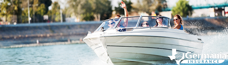 People on a boat following Texas water safety laws.