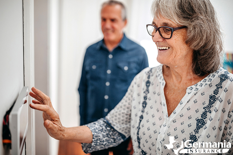 Senior couple using the best DIY home security system.