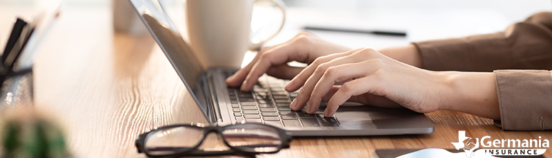 A woman using a VPN on her laptop