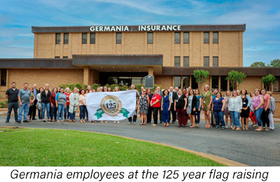 Germania flag raising